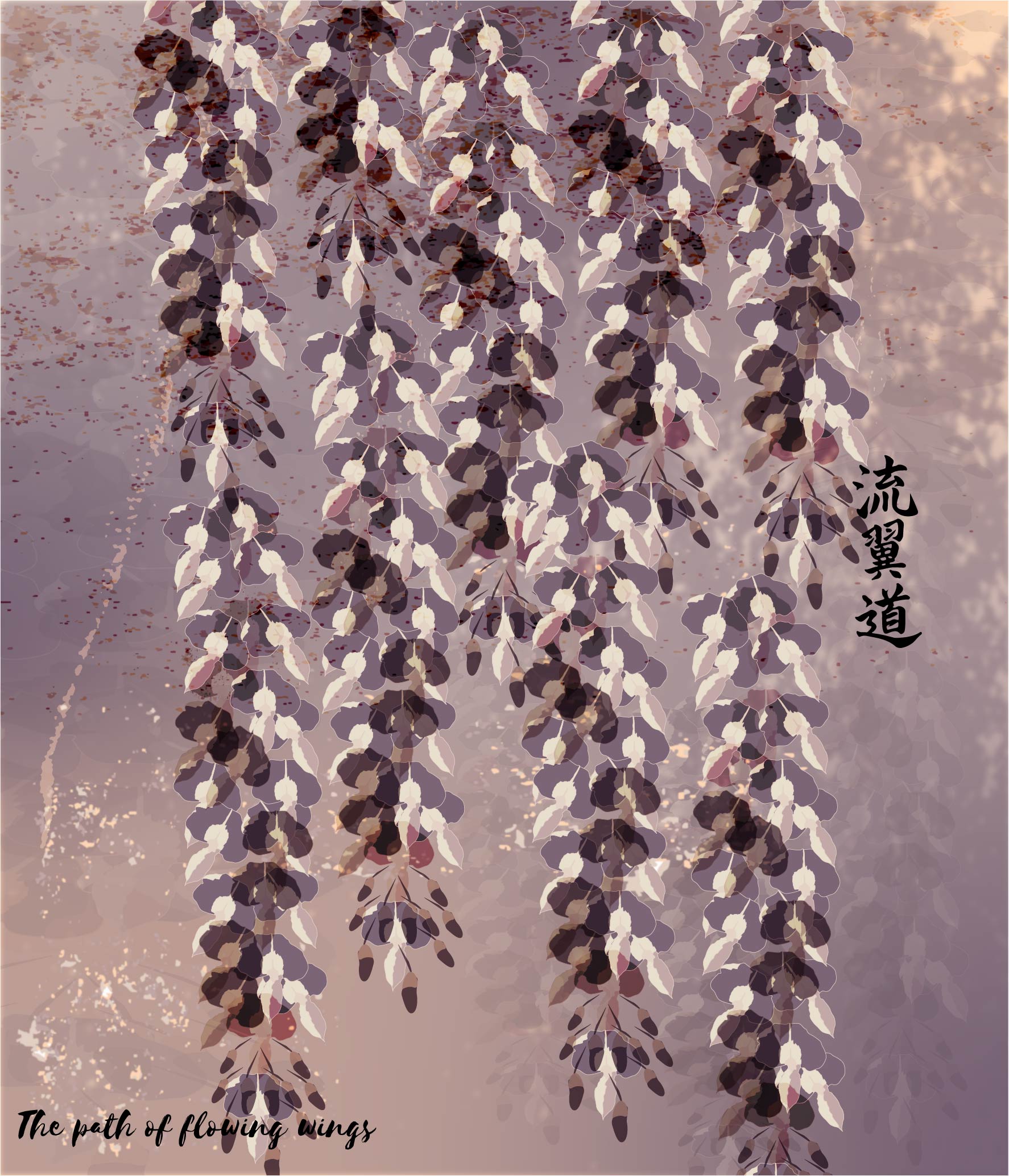 wisteria flower col 1  sculpture colour The path of flowing wings (1)
